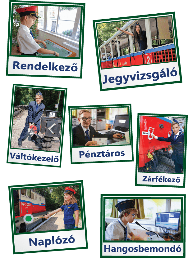 ブダペスト子供鉄道員として働く子供たちの様子
