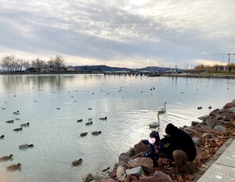 ハンガリーのバラトン湖　バラトンフレド湖畔で撮影