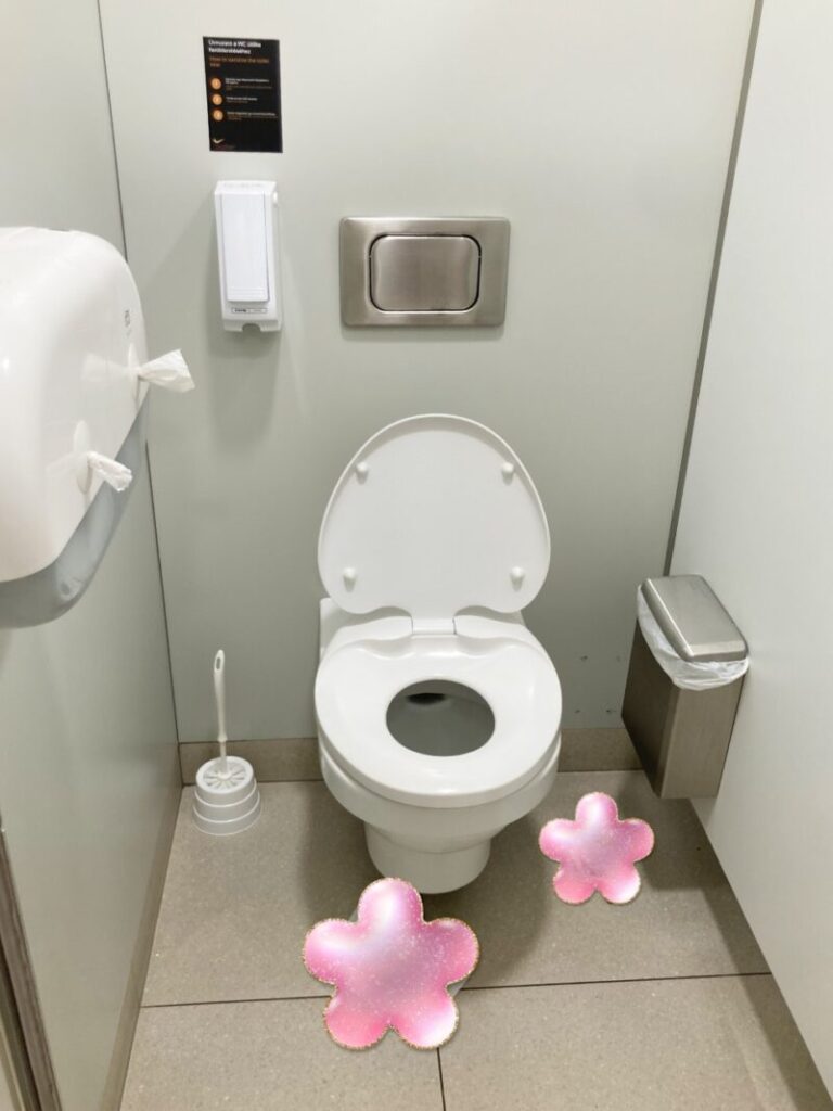 ブダペスト空港の子供用の小さなトイレ