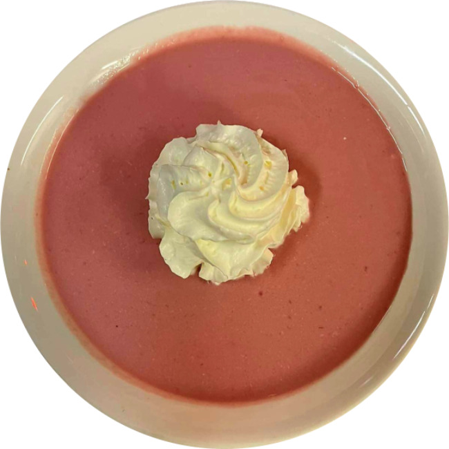 ピンク色が可愛い木苺のクリームスープ