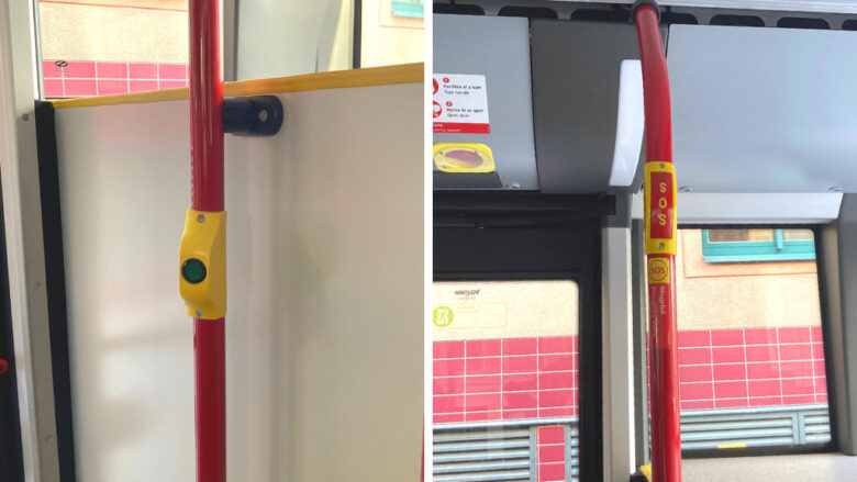バスの下車ボタン、SOSボタン