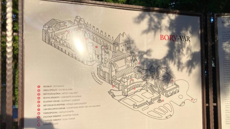 セーケシュフェヘールヴァールのボリ城の見取り図