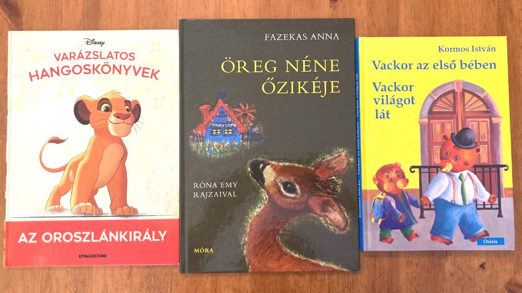 ハンガリー語の絵本3冊の表紙