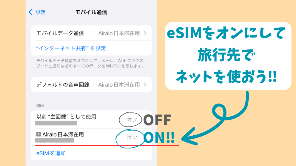 AiraloのeSIMを利用する前の使い方の案内