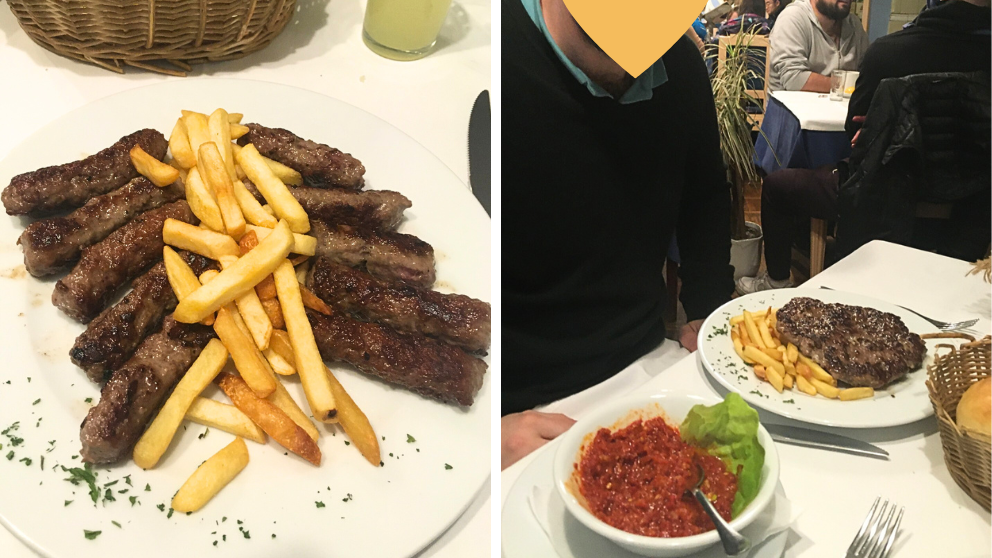 セルビアの首都ベオグラードのレストランで食べたチェヴァピとプレスカヴィツァ