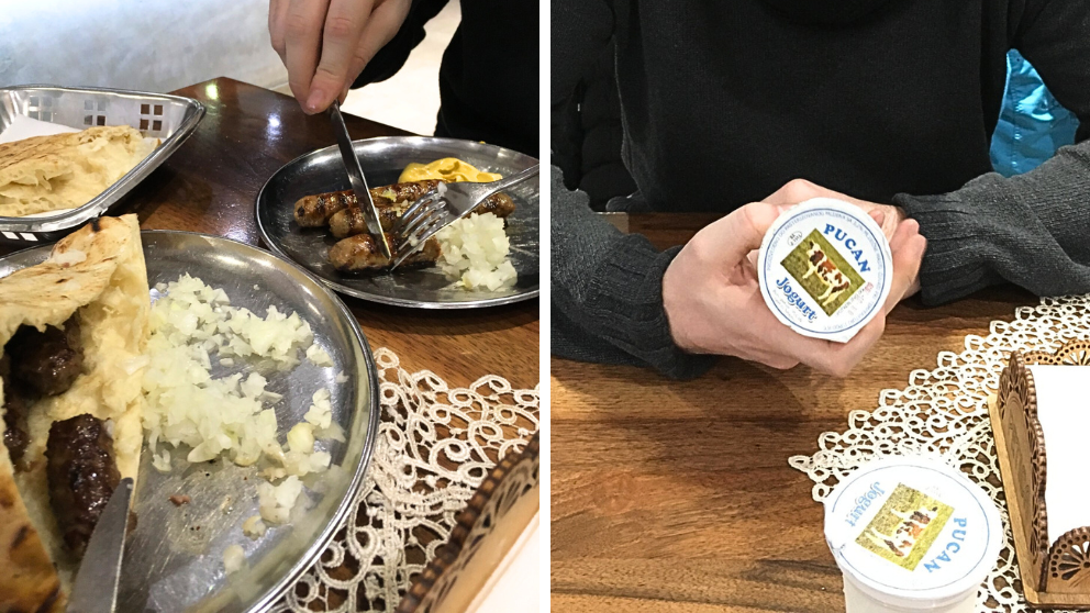 ボスニア・ヘルツェゴビナの首都サラエボで食べたチェヴァピとヨーグルトドリンク