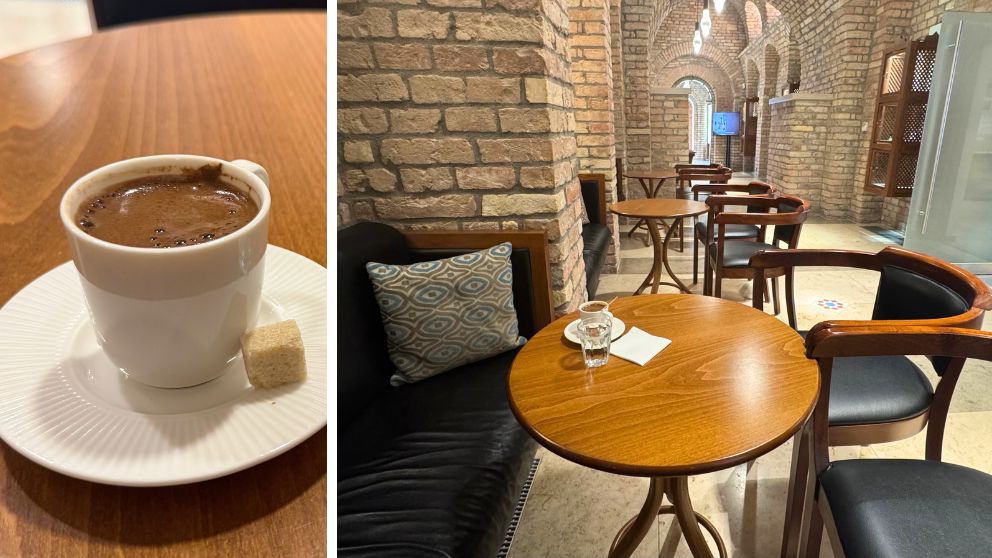 ブダペストにあるグル・ババの文化施設内にあるカフェとトルココーヒー