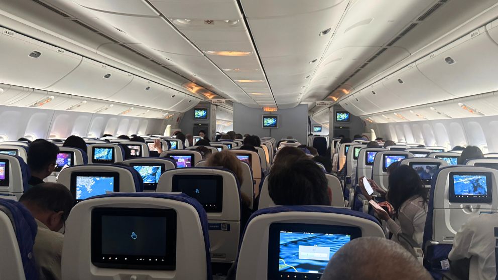 中国南方航空の機内の様子（広州〜羽田）