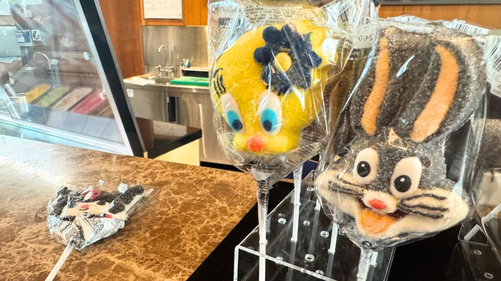 アブダビにあるホテルKhalidiya Palace Rayhaanのラウンジカフェで売っていたマシュマロロリポップ