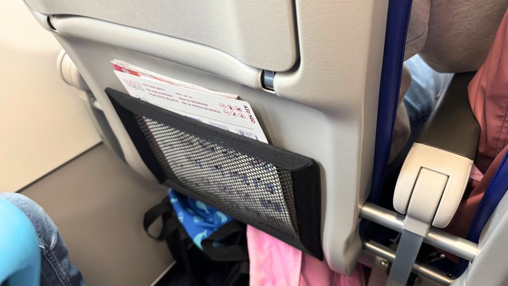 Wizz Airの座席のシートポケット