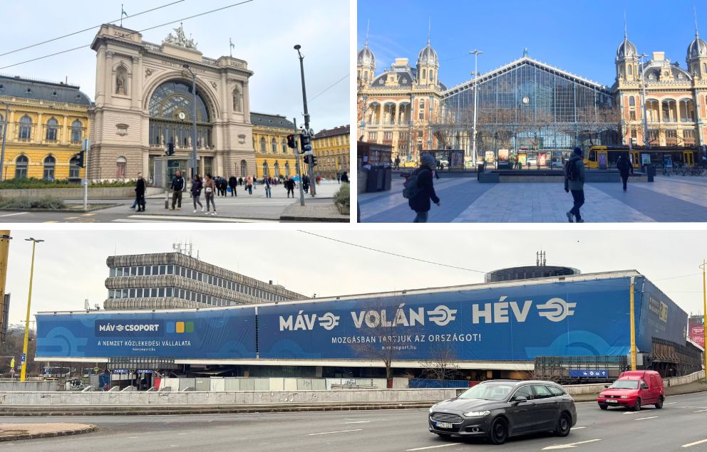 ブダペストの東駅・西駅・南駅の外観