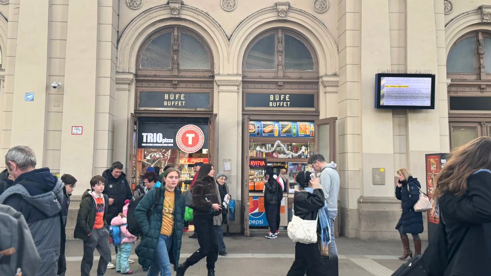 ブダペスト東駅の構内の売店