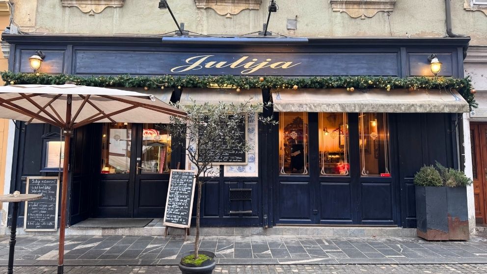 リュブリャナの有名レストランJulijaの外観