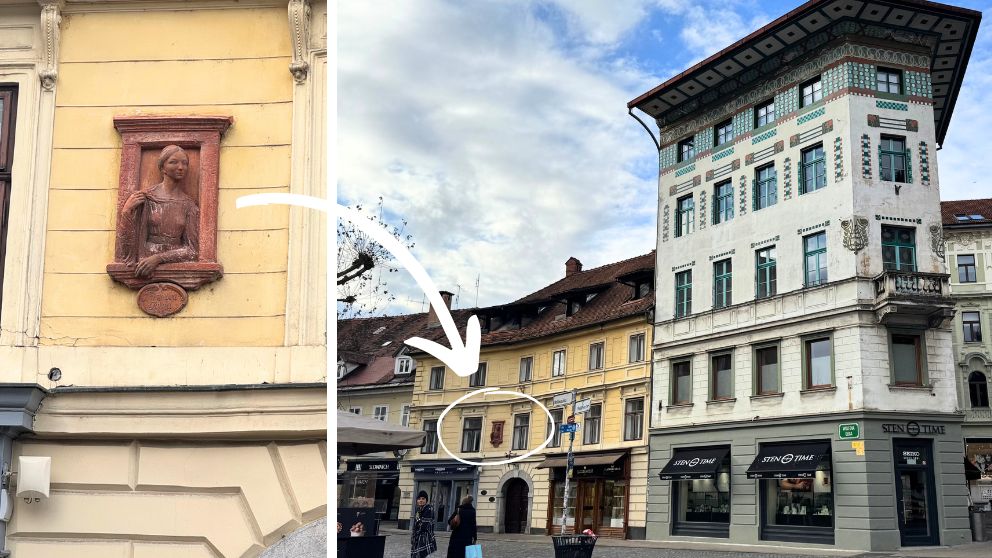 プレシェーレンが憧れたユリアの家と彼女のレリーフ