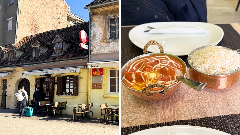 ザグレブのトカルチチェヴァ通りで入店したインド料理レストランと食事