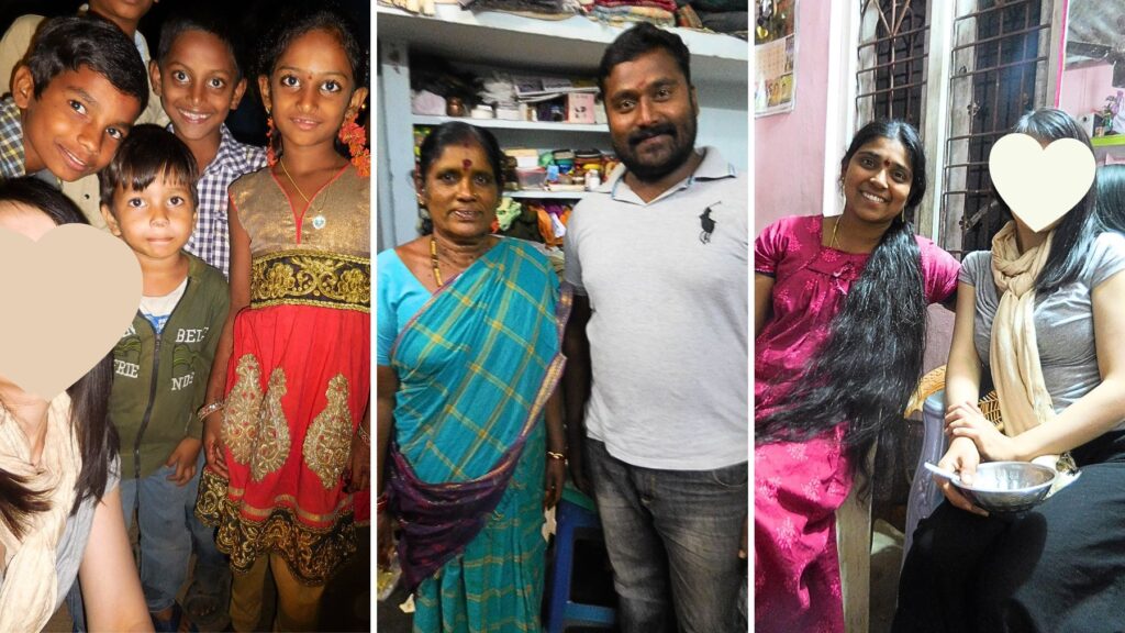 アラク観光のタクシー運転手の自宅を訪問し、近所の子供たちと花火をした