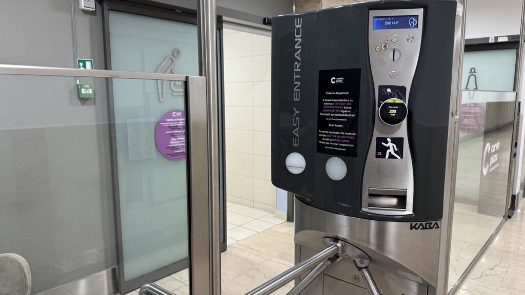 コルヴィン・プラザのトイレ有料支払い機