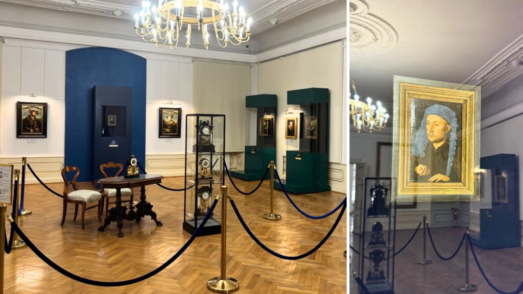 ブルケンタール国立博物館の傑作の部屋と、ヤン・ファン・エイクの「青い頭巾の男の肖像」